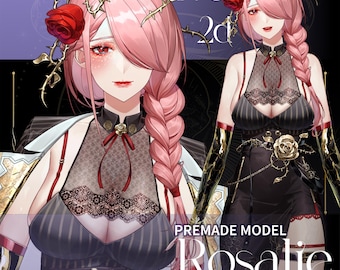 Rosalie / Modelo de Vtuber prefabricado / Completamente armado /