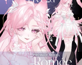 Romée /Premade Vtuber Model/Fully Rigged 20+exp /