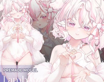 Lamb /Premade Vtuber Model/Fully Rigged 20+exp /UI/Illustration/Extra Pose