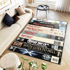 Retro Horror Film VHS Teppich - Halloween Classic Film Design