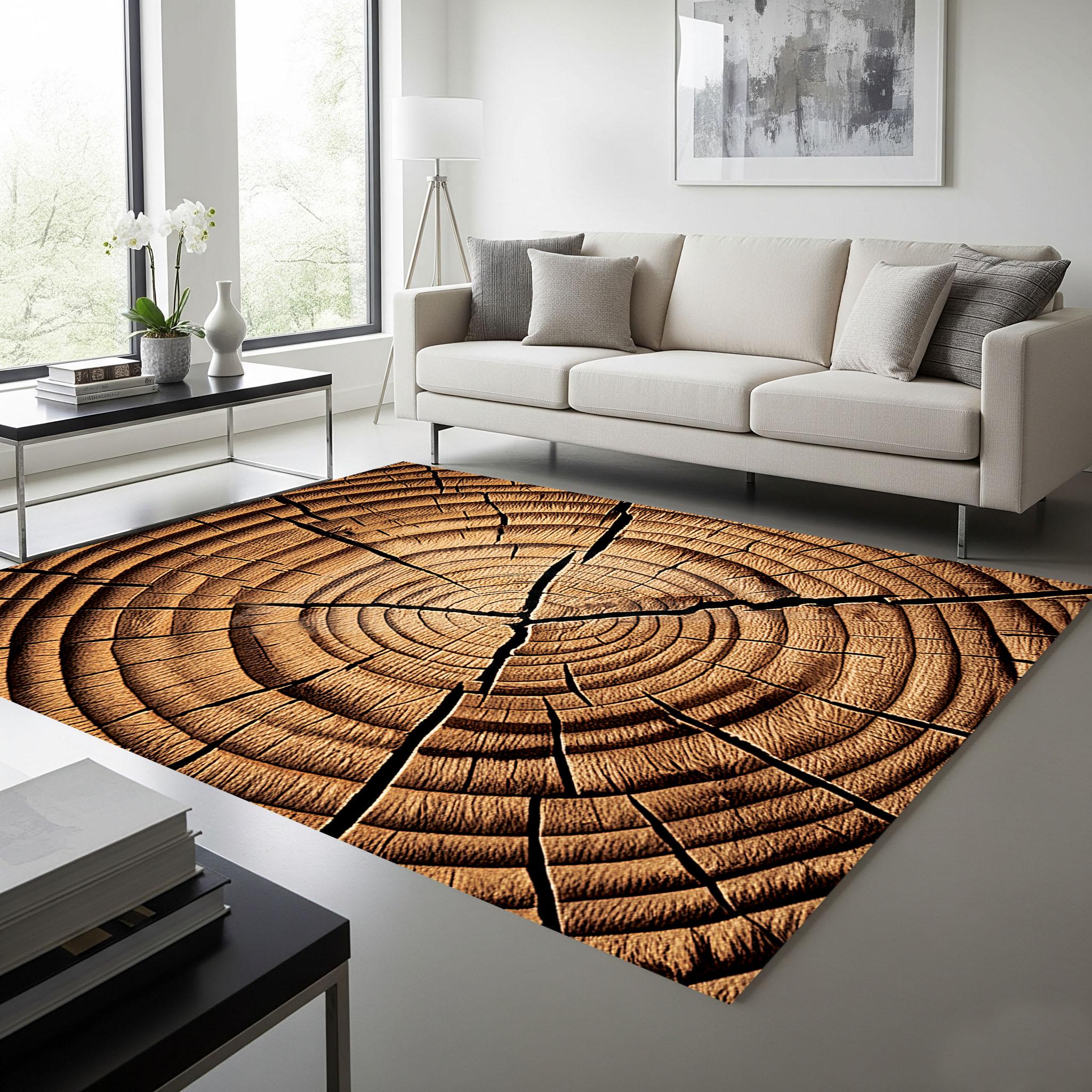 Tree Stump Area Rug: Non-slip, Liquid-proof, Custom Print - Etsy