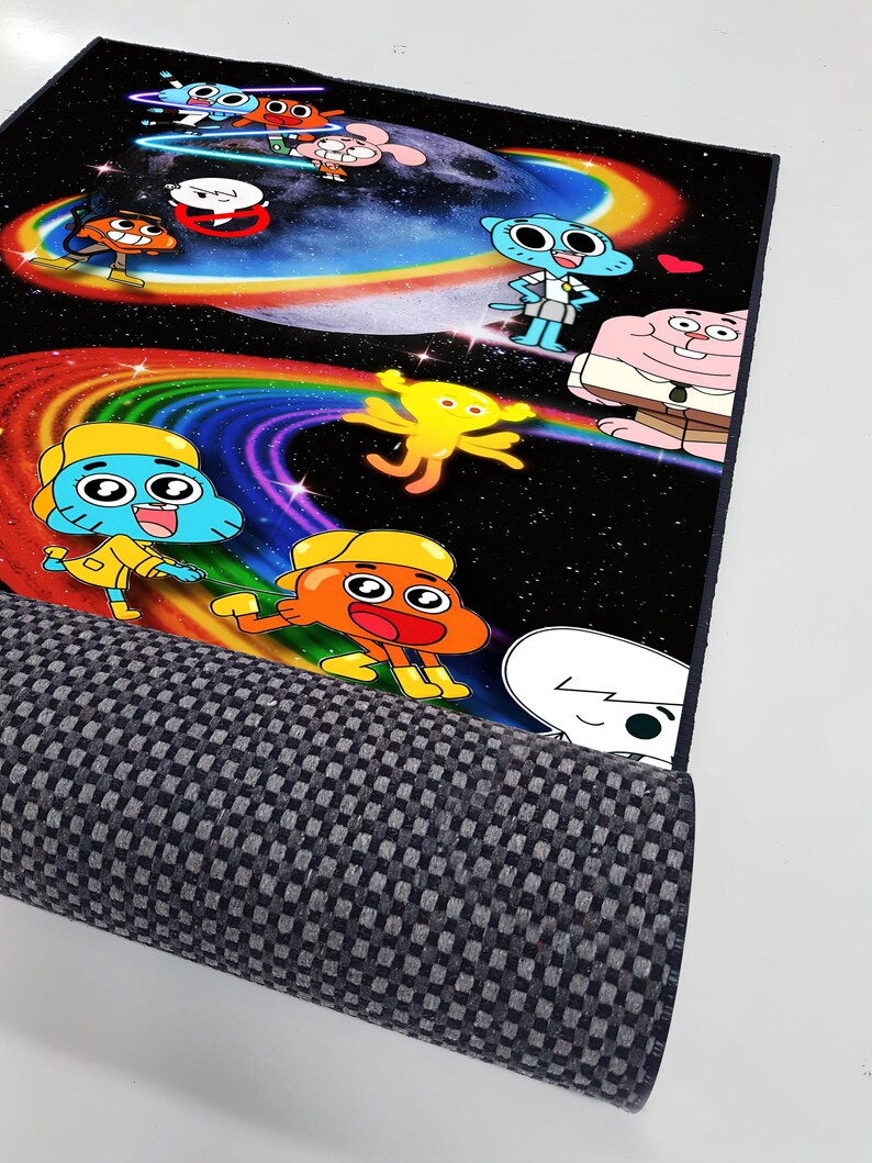 Esty Rugs Characters Cartoon Characters, 3D Carpet, Cheerful, Children's Room Rug, Non-slip ...
