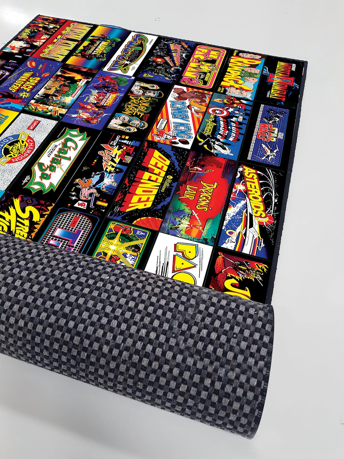 Retro Arcade Game Rug,retro Game Rug,arcade Nostalgia, Colorful Gaming ...