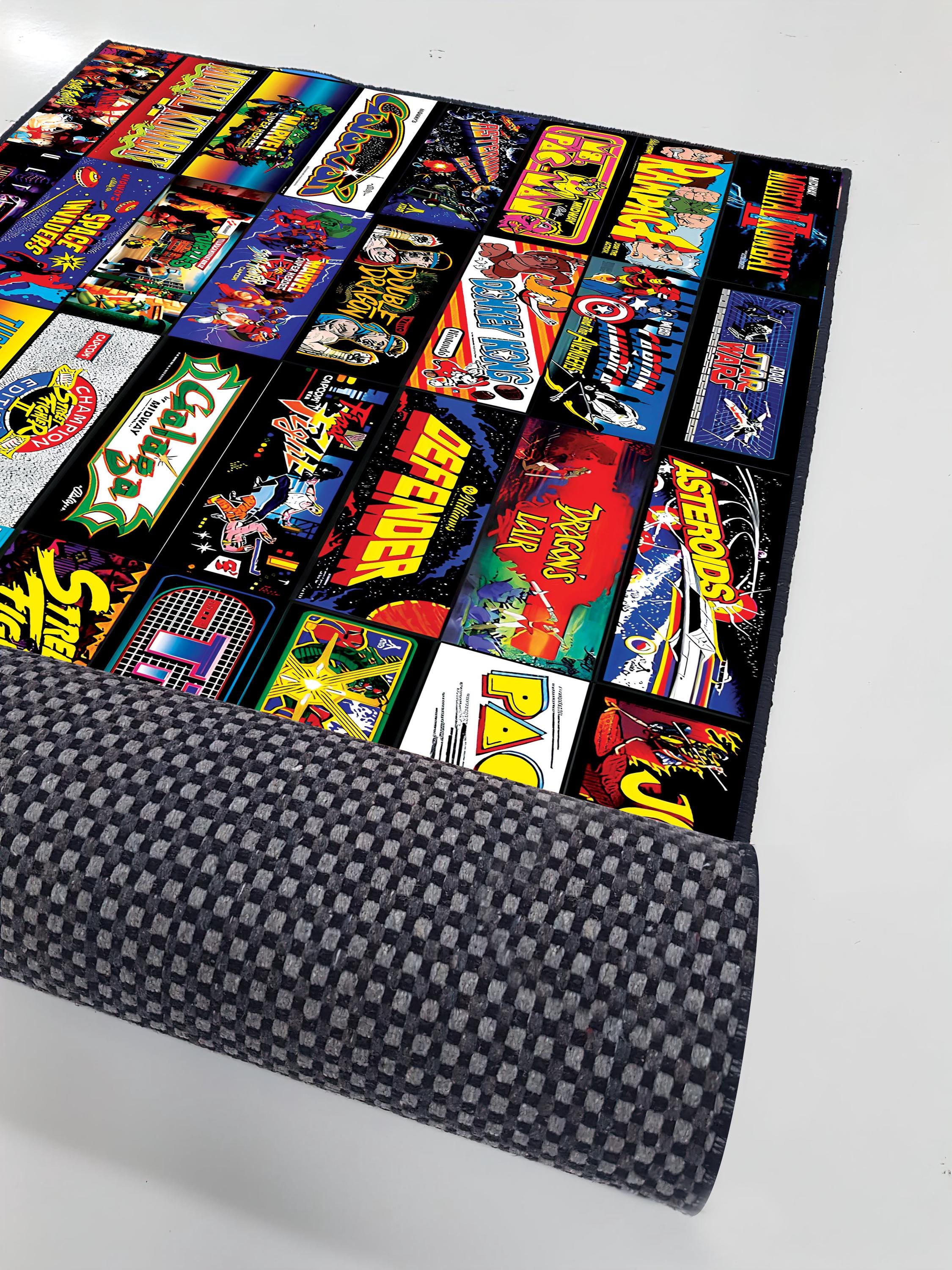 Retro Arcade Game Rug,retro Game Rug,arcade Nostalgia, Colorful Gaming ...