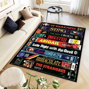 Retro Horror Film VHS Teppich - Halloween Classic Film Design
