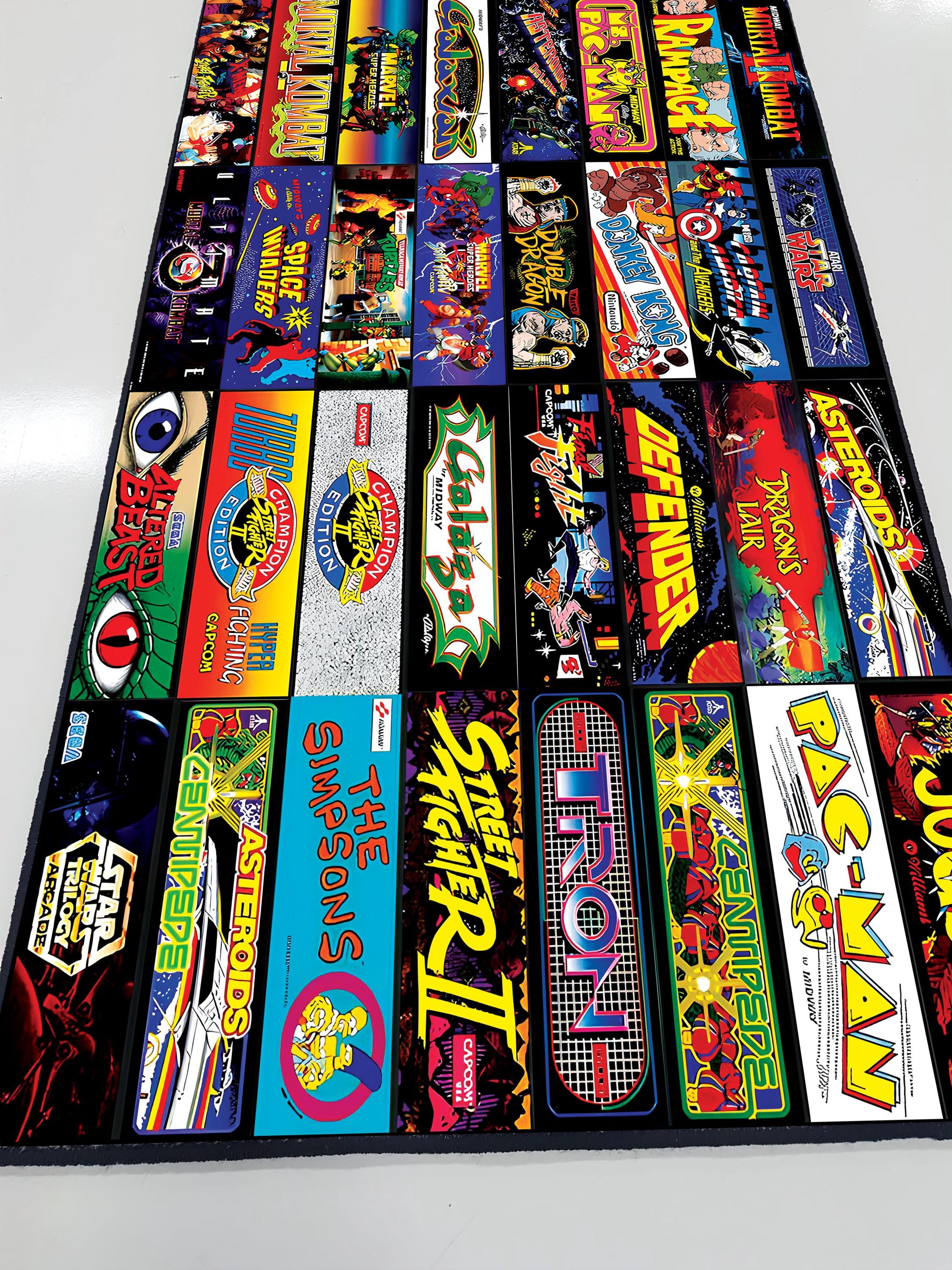 Retro Arcade Game Rug,retro Game Rug,arcade Nostalgia, Colorful Gaming ...