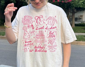 16th Birthday Shirt, Birthday Crew, My Sweet Sixteen,16th Birthday Party Sixty Matching Girls Trip Shirt, 16th Birthday Matching Family Gift