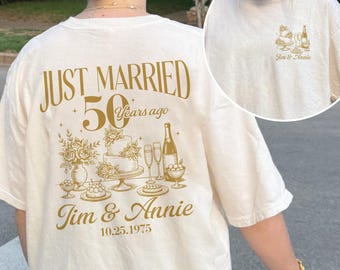Custom 50th Anniversary Shirt, 50th Wedding Anniversary Gift for Husband Wife, Custom Anniversary Shirt for Grandparents, Anniversary Gift
