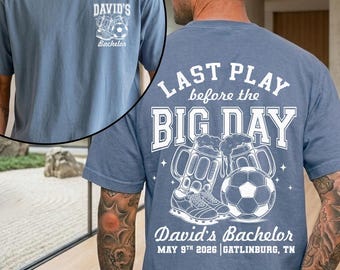 Personalized Soccer Bachelor Shirt – Groom & Groomsmen Tee, Custom Soccer Team Bachelor Party Shirt, Soccer Coach Gift