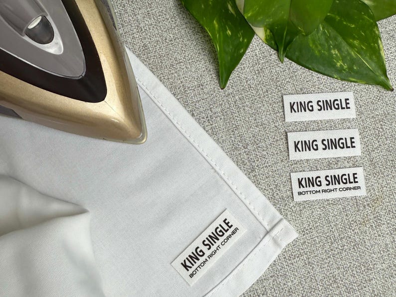 Bed Sheet Set Labels Iron-on Linen Organiser Tags. Set of 4. CHOOSE ...