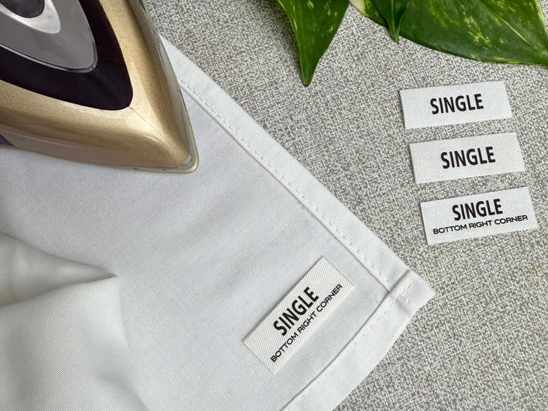 Bed Sheet Set Labels Iron-on Linen Organiser Tags. Set of 4. CHOOSE ...