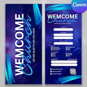Cartão de Conexão com a Igreja | Modelo de Cartão de Convite para Igreja Faça Você Mesmo | Modelo Canva | Modelo de Cartão de Boas-Vindas para Igreja | Arquivo PDF | Modelos para Igrejas