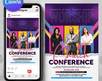 Church Celebration | Bible Event Flyer | Gospel Night Poster | Church Seminar Flyer | Church Workshop | Church Festivity | Prayer Meeting