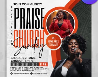 Church Event, Revival Night Flyer, Worship Service, Canva Church, Sunday Flyer, Faith Gathering, Church Designs, Worship Day, Church Posters