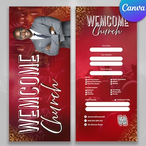 Cartão de Conexão com a Igreja | Modelo de Cartão de Convite para Igreja Faça Você Mesmo | Modelo Canva | Modelo de Cartão de Boas-Vindas para Igreja | Arquivo PDF | Modelos para Igrejas