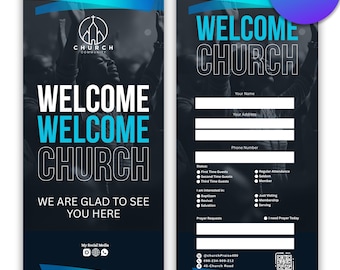 Church Connection Cards, DIY Church Invite Cards, Church Welcome Cards, Canva Templates, Church Templates, Concert Tickets, Church Connected