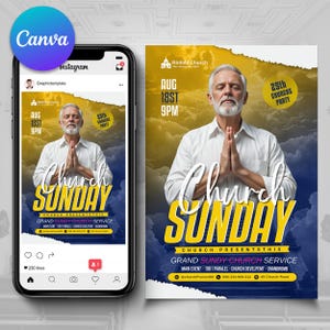 Church Sunday Flyer, Church Praise Flyers, Church Revival Night, Hope Flyer, Church Revival, Canva Flyers, God Flyer, Church Instagram Flyer