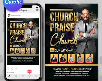 Faith Flyer, Church Announcement, Sunday Event, Bible Flyer, Church Night Flyer, Worship Flyer, Youth Flyer, Revival Service, Praise service