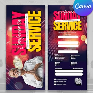Church Connection Cards, Church Ticket Card Design, Church Templates, DIY Church Invite Cards, social media, PDF File, Canva Church cards