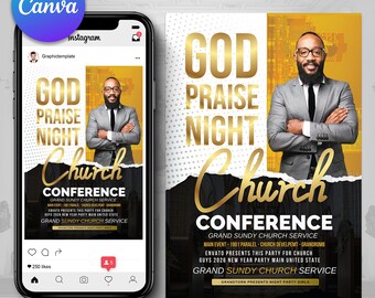 Spiritual Event, Youth ministry, Church gathering Flyer, Canva Flyer, Holy Service Flyer, Gospel Night, Worship event, Church Promotion