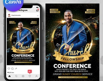 Böneflyer, Andlig väckelse, Gospelkväll, Gudstjänst, Kristet evenemang, Kyrkflyers, Väckelsekväll, Canva-flyers, Bibelevenemangsflyer