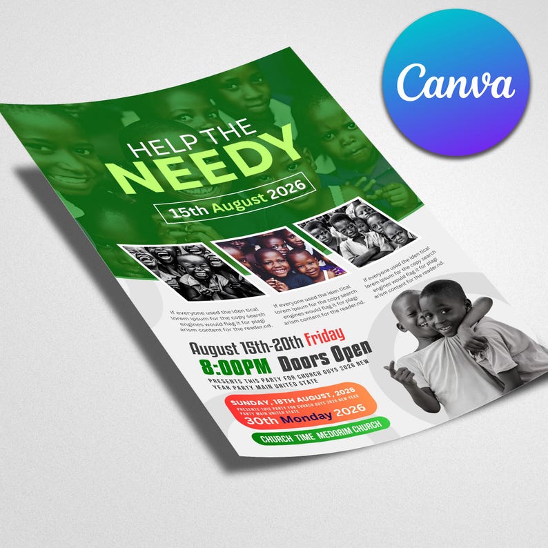 Charity Flyers, Hope Flyers, Aid Flyer, Fund Raising Templates, Church ...