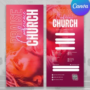 Church Connection Card Design | DIY Church Invite Card | Canva Church Templates | Church Welcome Card Template | PDF File | Church Templates