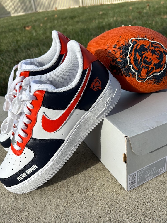 Custom Nike Air Force 1 Chicago Bears “bear Down” Shoes  display picture 1
