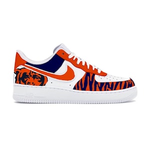 NIKEID BEARS THEME Sz 7.5 Lace-Up Athletic Colorblock Sneakers Blue White Orange NIKEID BEARS THEME Sz 7.5 Lace-Up Athletic Colorblock  main image 4