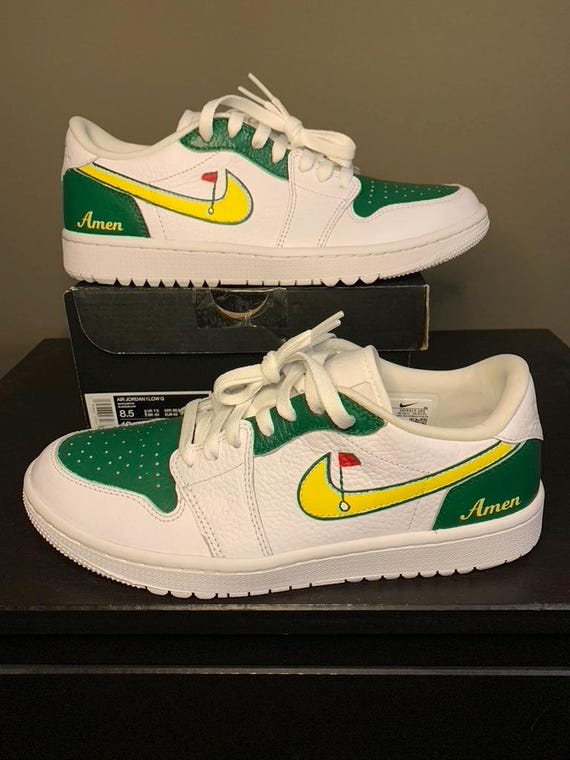 Jordan 1 Low Golf Masters Theme Custom Shoes Amen Corner - Etsy