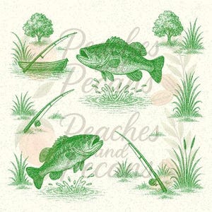 Motif Toile Transparente Pêche Sur Lac Rivière Chinoiserie