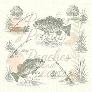 Motif Toile Transparente Pêche Sur Lac Rivière Chinoiserie