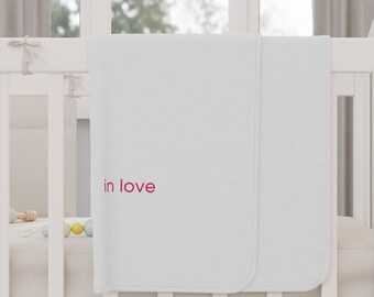 Toddler Blanket, Wrapped In Love Cozy Nursery Gift Baby Shower Blanket Cute Kids Bedding, Toddler Gift Idea Nursing Mom Gift, Soft Blanket