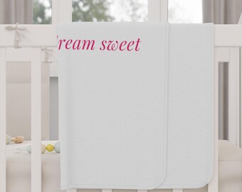 Toddler Blanket - Whimsical Cozy Bedtime Gift Nursery Decor Baby Shower Present, Cuddle Time Nursing Mom Gift Idea, Sweet Dreams Blanket