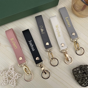 Llavero de bucle grande personalizado, llavero de pulsera personalizado, llavero de pulsera, regalo de iniciales, dije para bolso, regalo de auto nuevo, regalo para mejor amigo