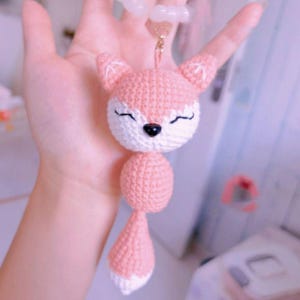 Gehäkelte kleiner Fuchs Anhänger Woolly diy Material Tasche fertig süßen Schlüsselanhänger zu senden BFF Anhänger Puppe