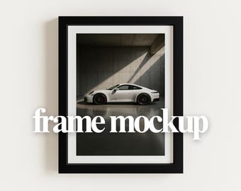 Black Frame Mockup – Modern Wall Art PSD Template (Digital Download)