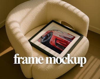 Mockup ingelijste muurkunst – modern interieur (PSD)