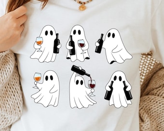 Wine Lover Halloween PNG, Cute Ghost Wine, Ghost Halloween Png, Ghost Png, Wine Halloween Png, Ghost Drinking Wine Png, Cute Ghost Halloween
