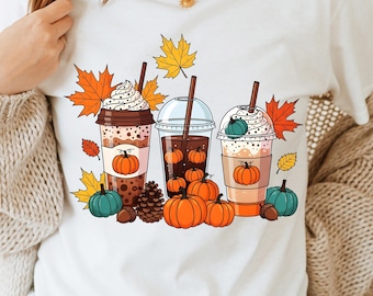 Pumpkin Spice Png, Jesienna filiżanka kawy, Przytulna dynia Png, Jesienna kawa Png, Koszulka z jesiennym napojem png, Kawa dyniowa Png, Projekt jesiennego napoju