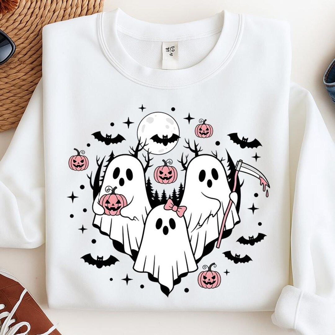 Halloween Png Cute Pink Ghost Png, Coquette Pink Ghoul Png, Cute — free download