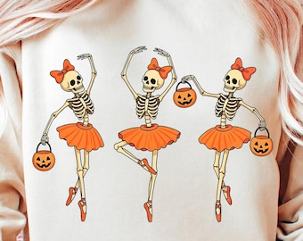 Bailarina de esqueleto de Halloween PNG, Ballet de esqueleto de Halloween PNG, Esqueleto bailando de Halloween PNG, Baile de Halloween PNG, Ballet de esqueleto PNG