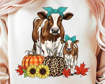 Vache d'automne confortable png, citrouille d'automne drôle de vache png, bébé vache d'automne png, conception de vache d'automne png, chemise de vache d'automne png, patch citrouille d'automne vache png