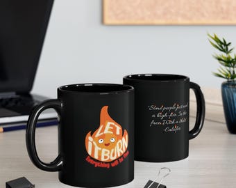 Calcifer Howl's Moving Castle, Fire Demon Coffee Cup, Anime Mug, 11oz, 15oz - Gift for Studio Ghibli Fans, Anime Lovers, Novelty Mug, Cute