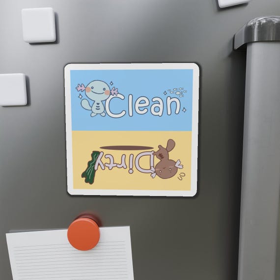 Wooper Clean & Dirty Dishwasher Magnet, Home Organization