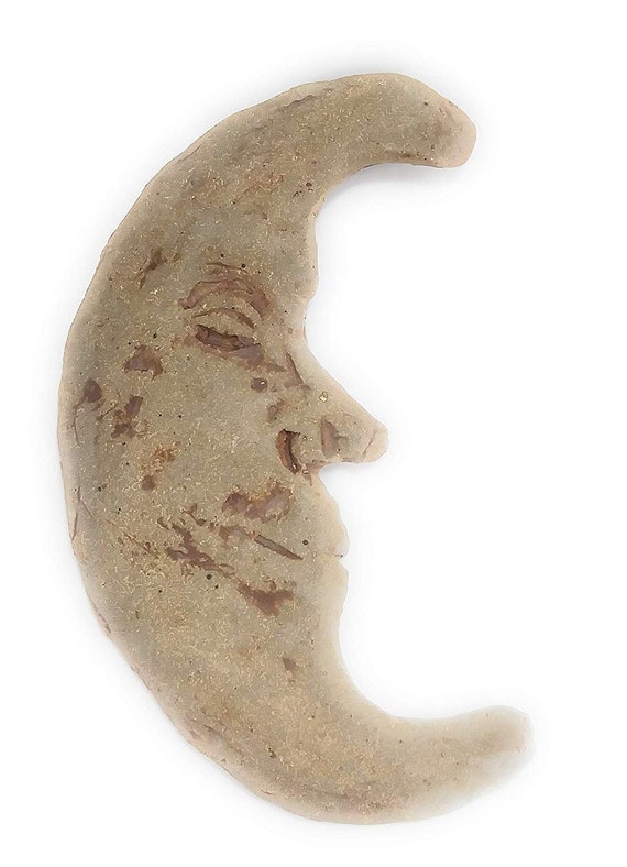 Smiling Crescent Moon Rustic Style Wall Hanginghand Etched Etsy