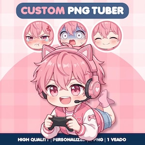 Begränsat erbjudande!!! Anpassad PNGTuber | Chibi- eller Anime-avatar | Streama-avatar | Veadotube-fil bild 4