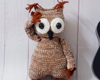 Haakpatroon uil, amigurumi mini magisch dier gehaakt pdf-ebook, gehaakt tovenaarsuilpatroon