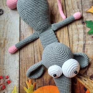 Funny Crochet Mouse Pattern, Mouse Door Stop Crochet Pattern PDF, Amigurumi Wall Mouse Crochet Door Stopper Easy Crochet Pattern Mouse Decor