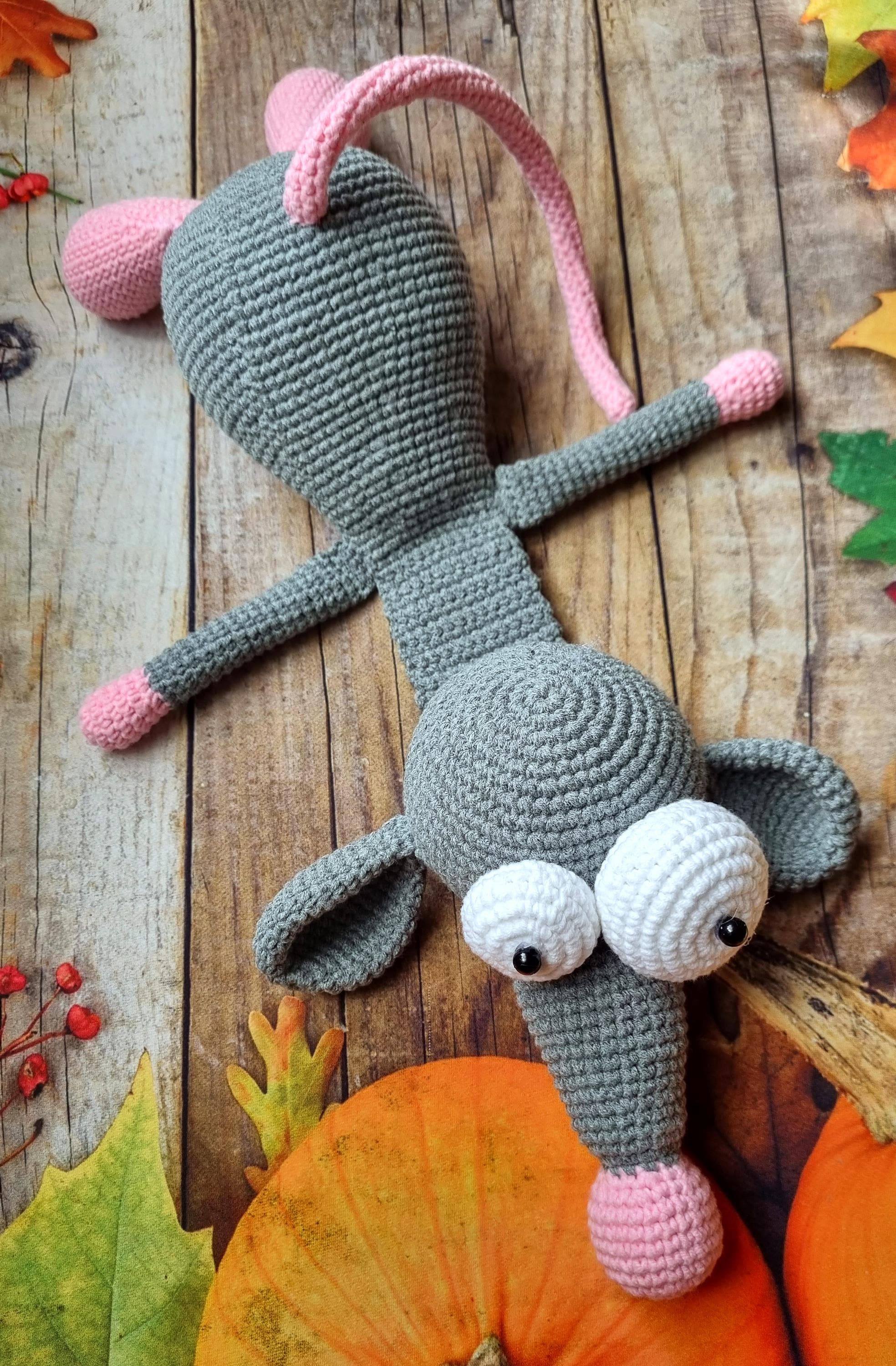 Funny Crochet Mouse Pattern, Mouse Door Stop Crochet Pattern PDF, Amigurumi Wall Mouse Crochet Door Stopper Easy Crochet Pattern Mouse Decor
